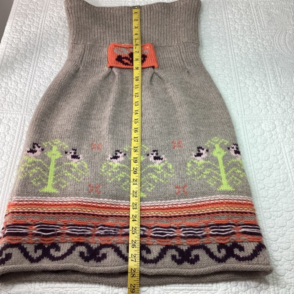 Anthropologie Sleeping on‎ Snow Strapless Sweater Dress Size Small Fair Isle - Picture 13 of 14
